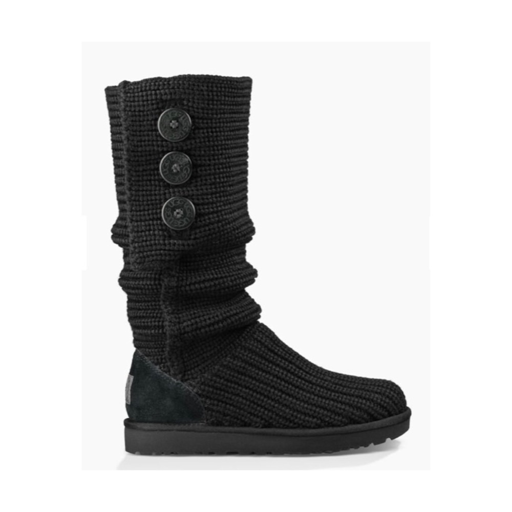 Black Sweater Ugg Boots - Size 8